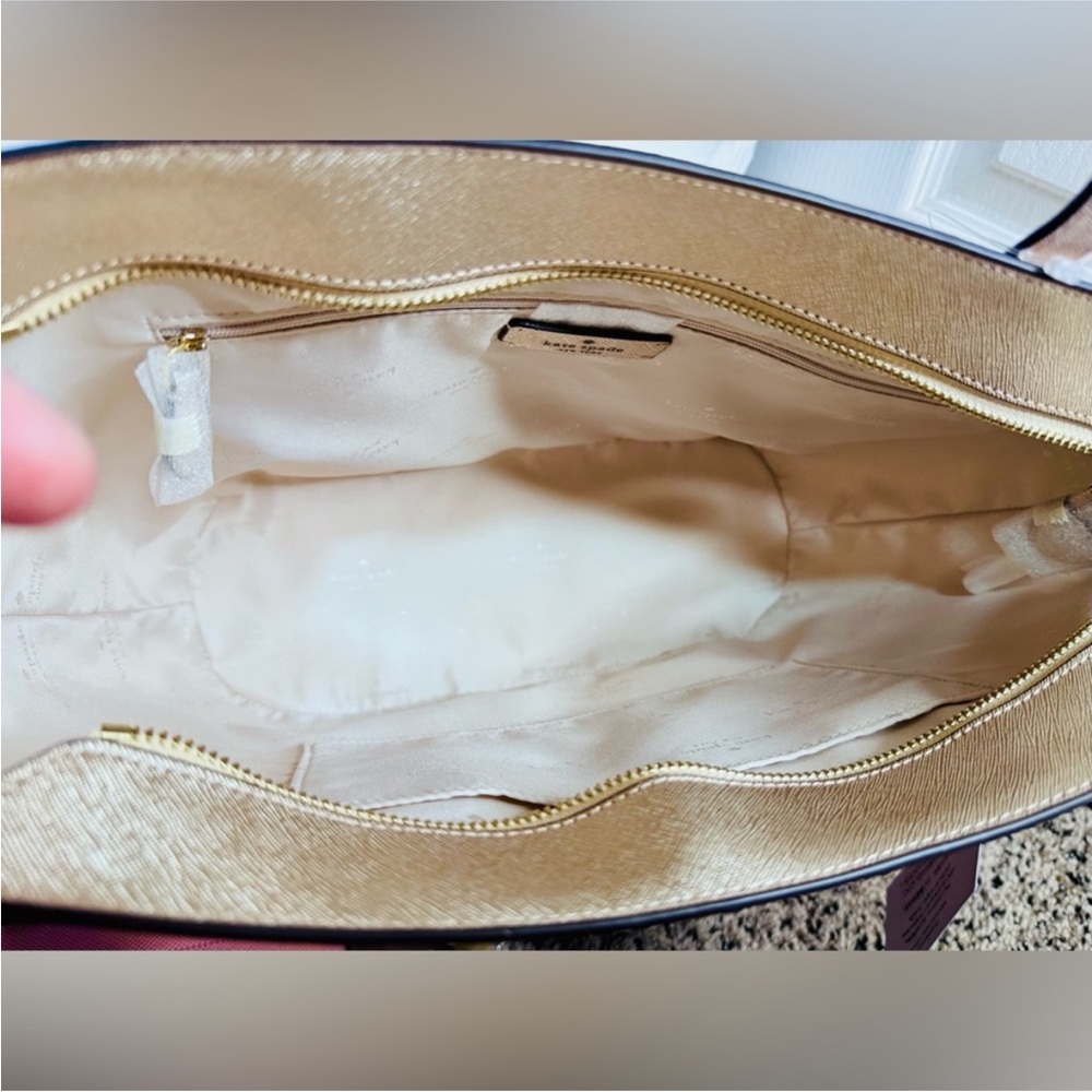 Kate Spade Lrg Gold Glitter Tote Shoulder Bag NWT - Picture 12 of 17